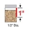 Diablo Diablo 1/2 in. D X 2-5/8 in. L Carbide Top Bearing Flush Trim Router Bit DR50102 - alternate 4